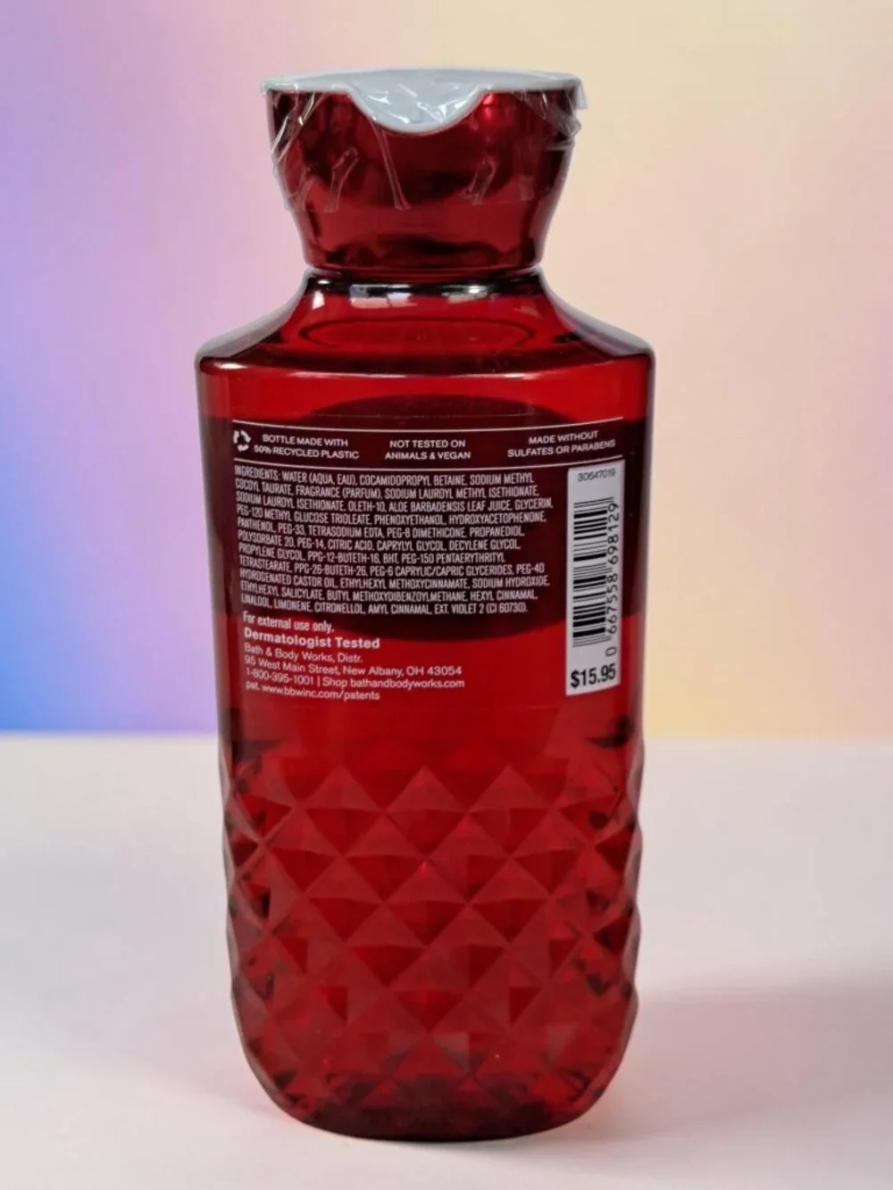 Bath & Body Works Winter Candy Apple 10 oz Body Wash With Pro Vitamin B5 + Aloe.